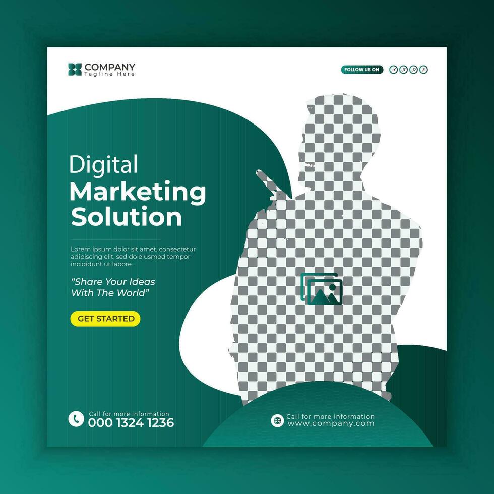 Digital marketing social media banner design or business adv web banner vector
