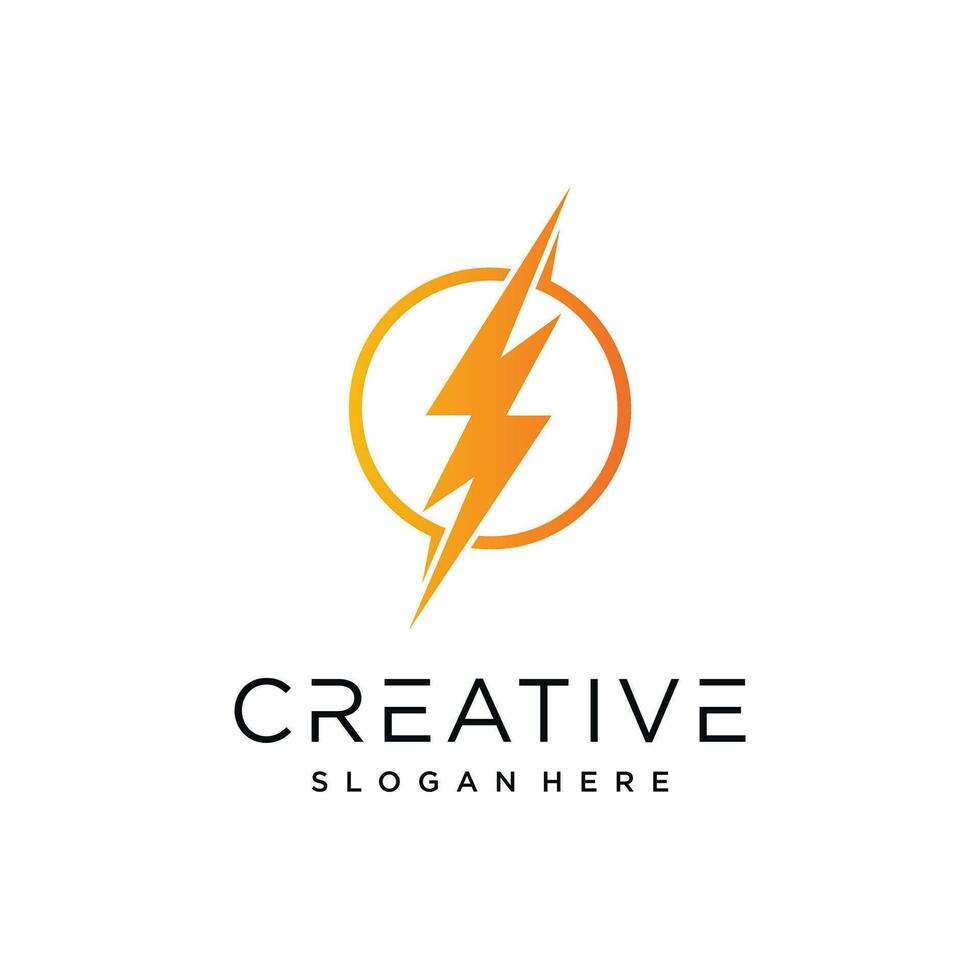 Vector symbol of electric  logo with modern style