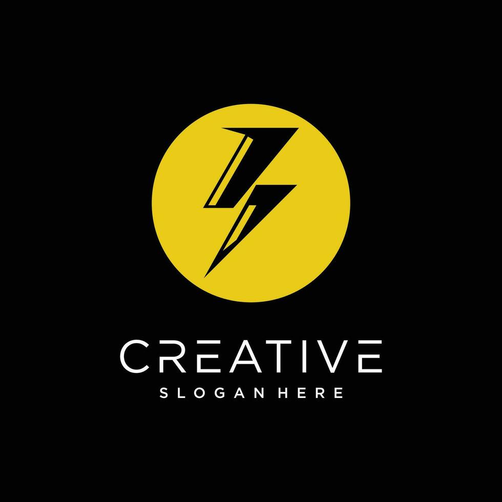 Vector symbol of electric  logo with modern style