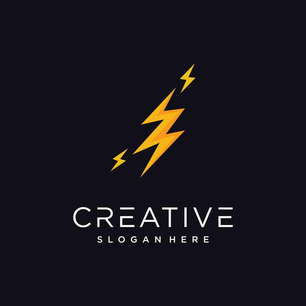 Vector symbol of electric  logo with modern style