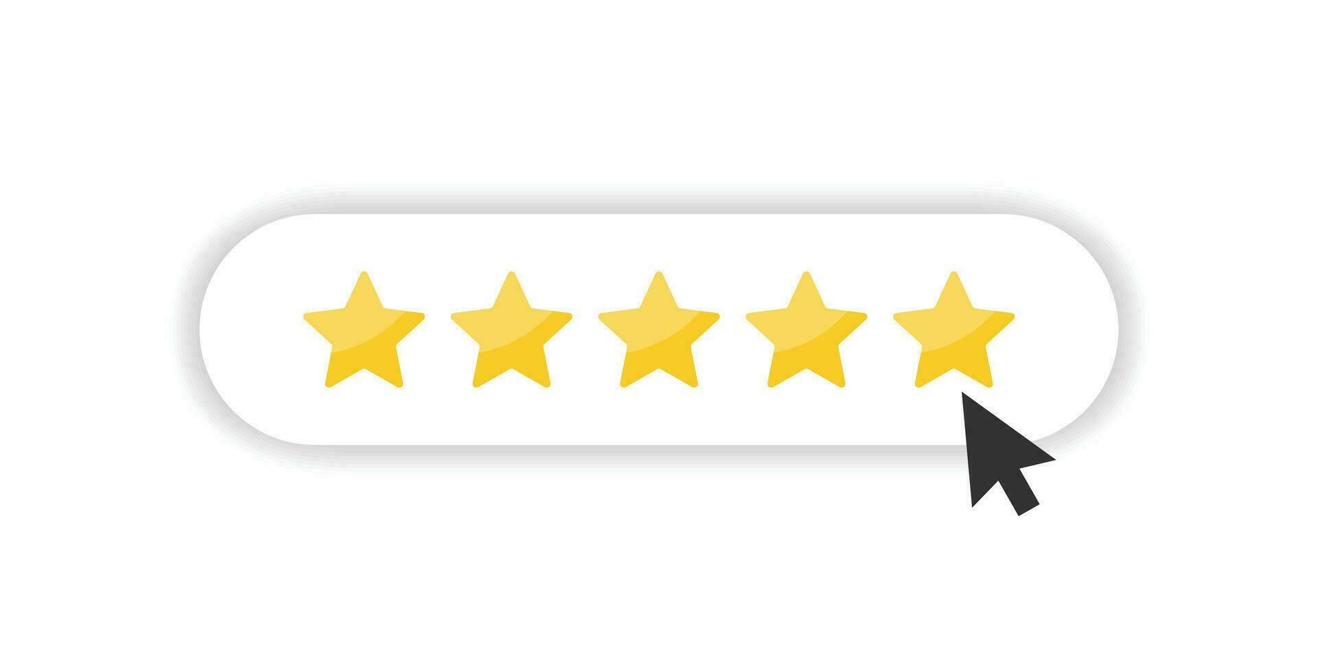 Five star rating vector design. Feedback, Review, and rate us concept.
