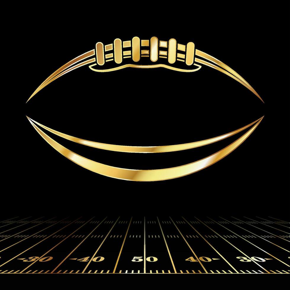 American Football Golden Icon vector