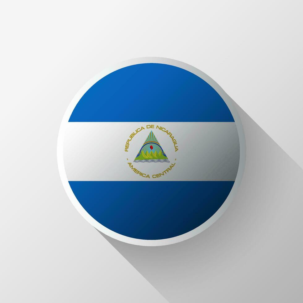 Creative Nicaragua Flag Circle Badge vector