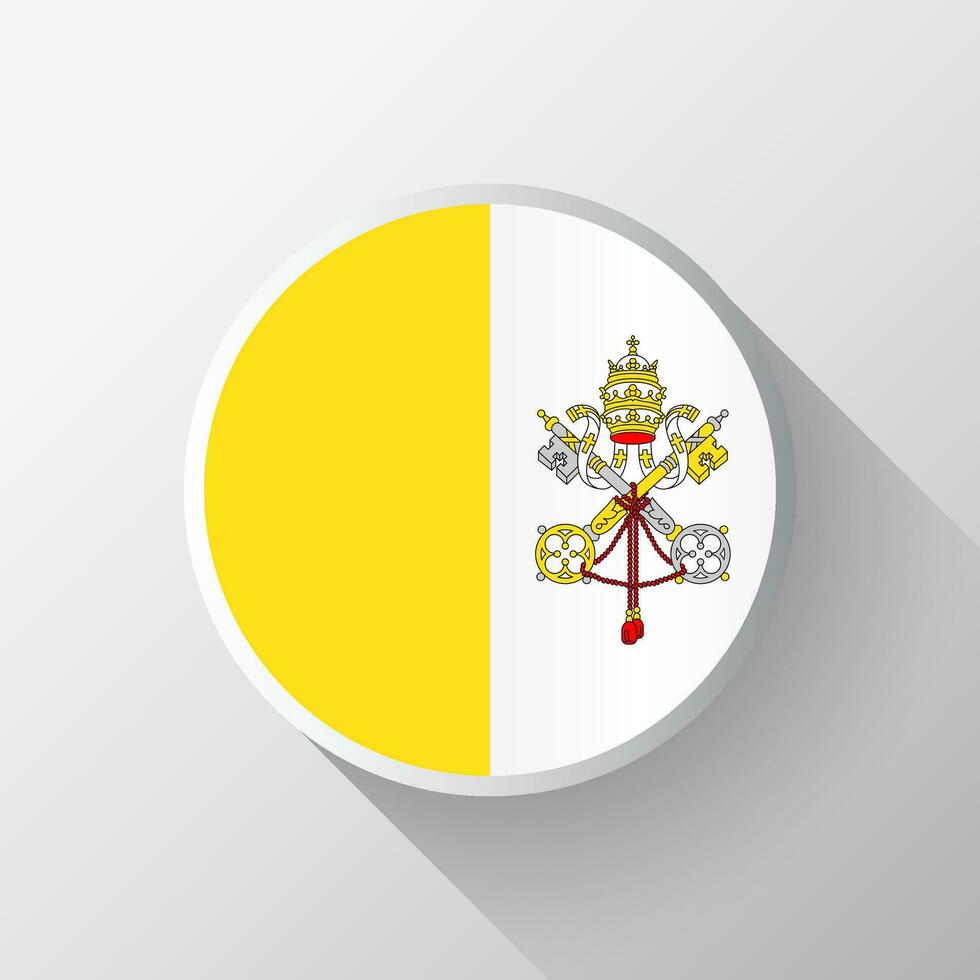 creativo Vaticano bandera circulo Insignia vector