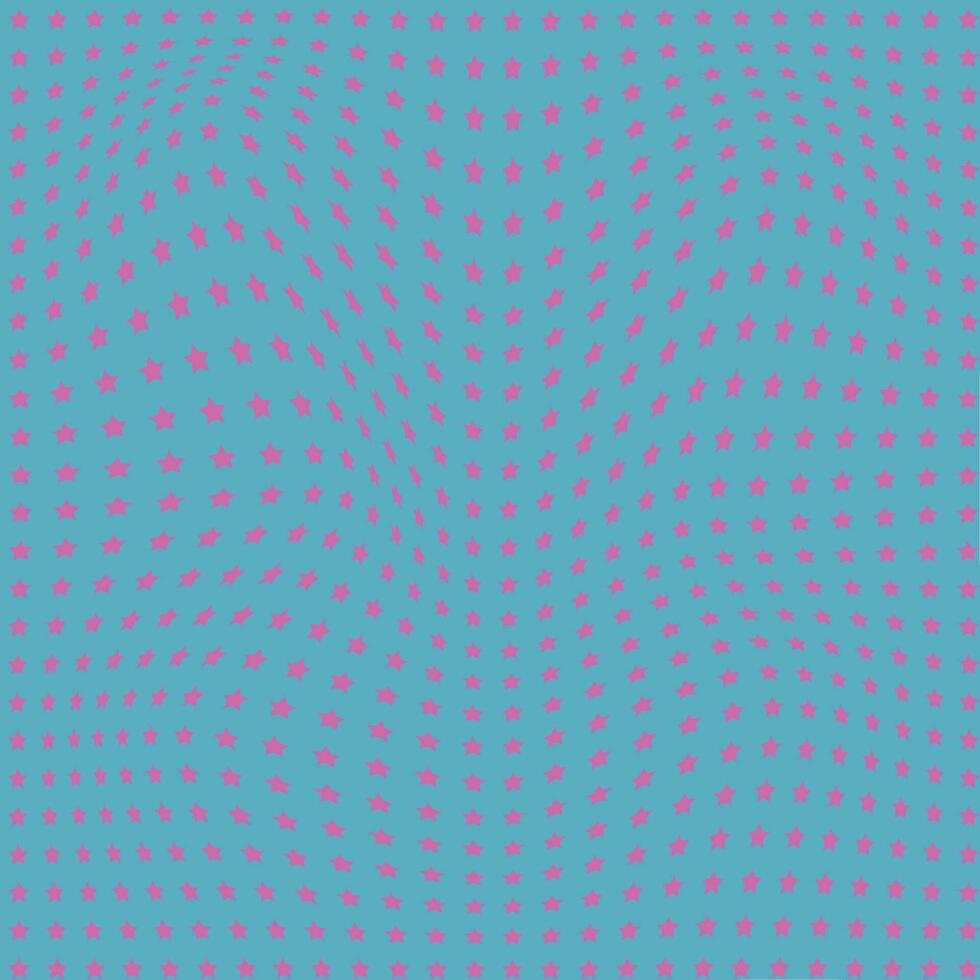 simple abstract seamlees popart pink color small wavy distort pattern on popart fest color background vector