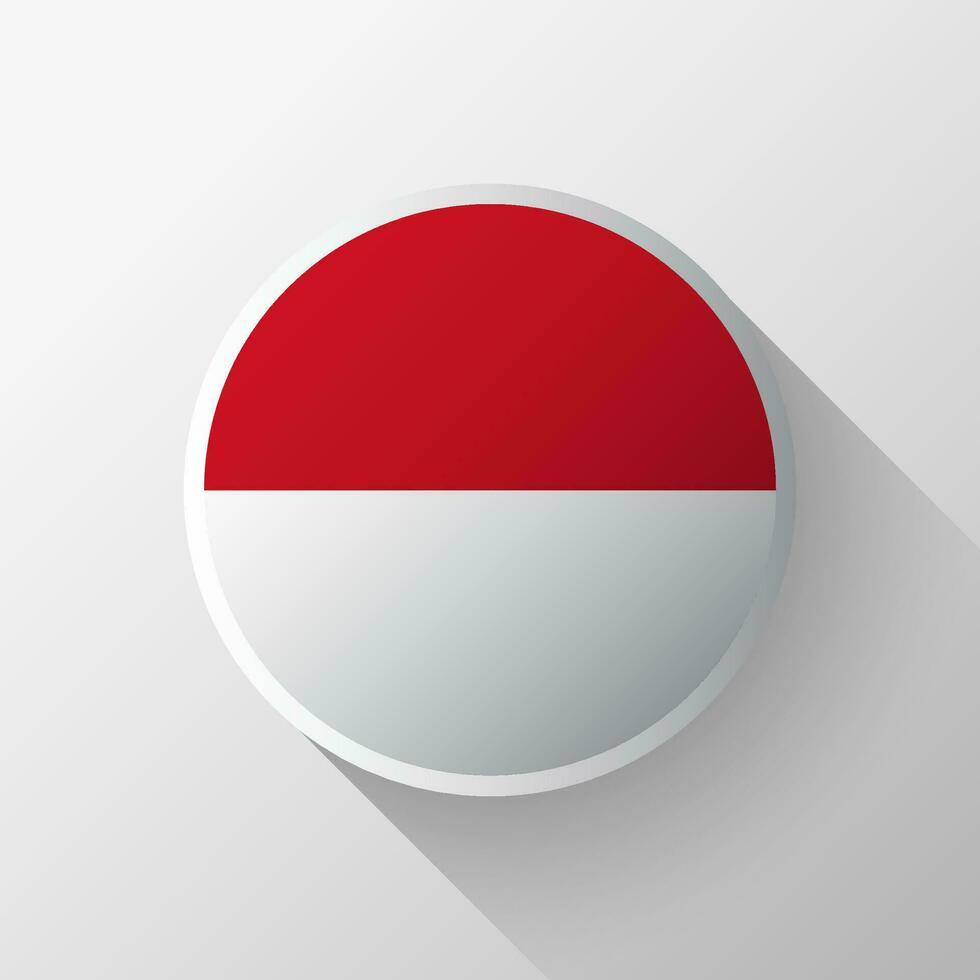 Creative Indonesia Flag Circle Badge vector