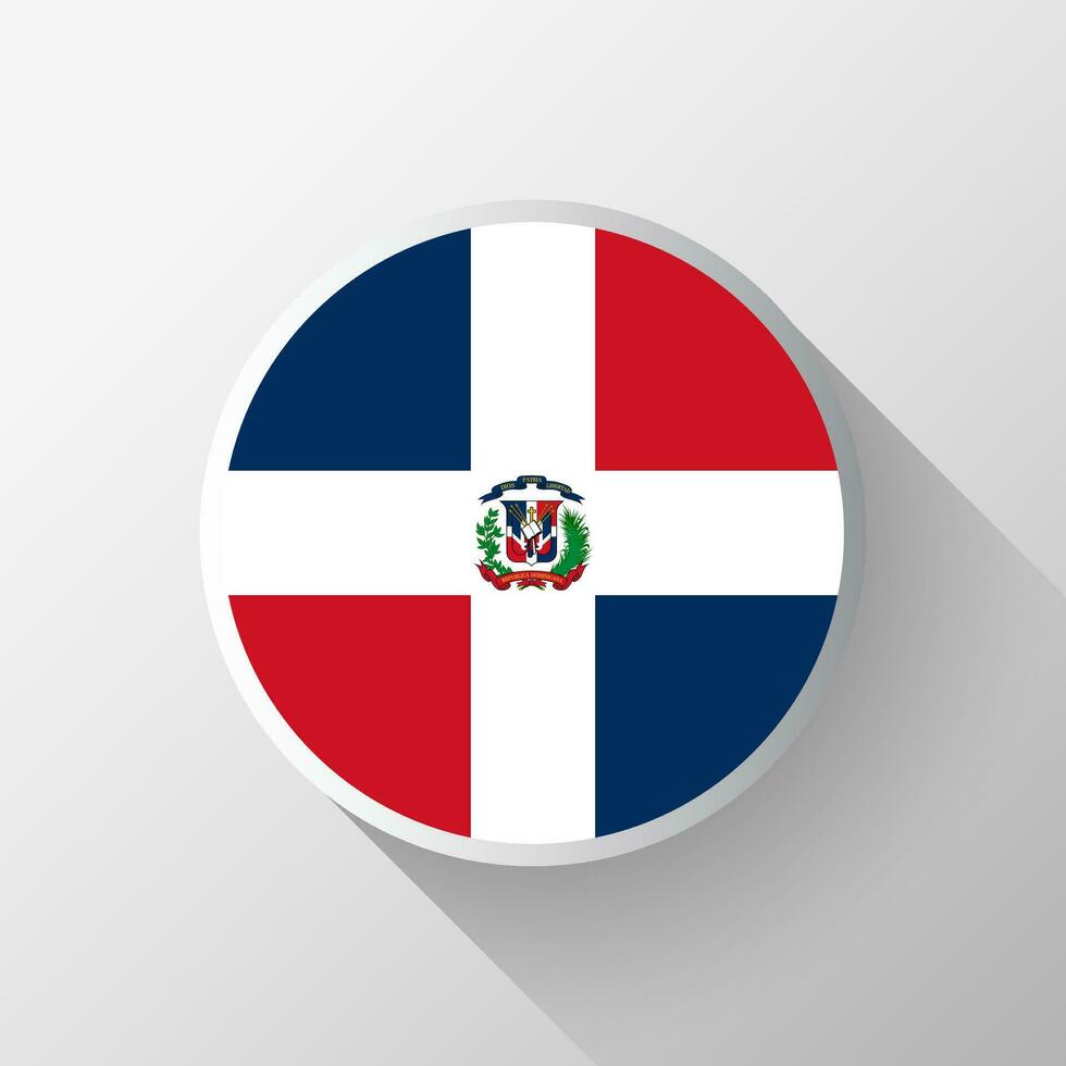 Creative Dominican Republic Flag Circle Badge vector