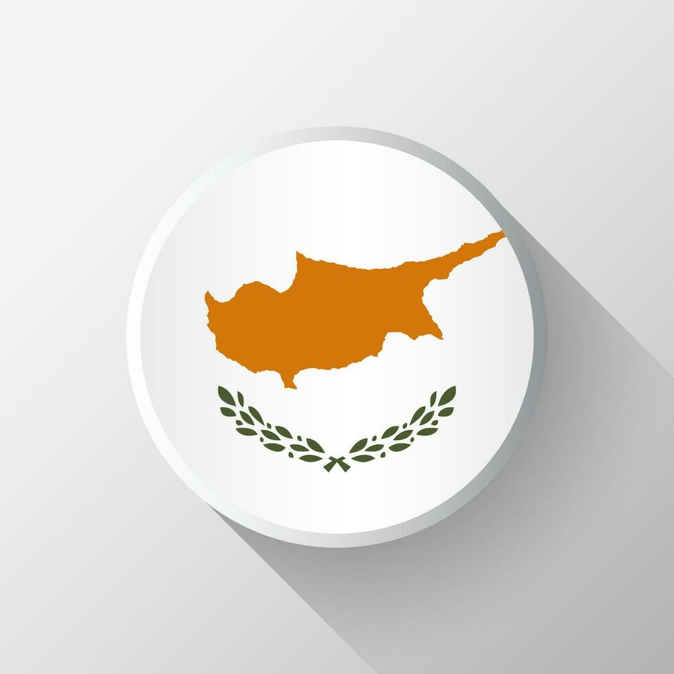 Creative Cyprus Flag Circle Badge vector