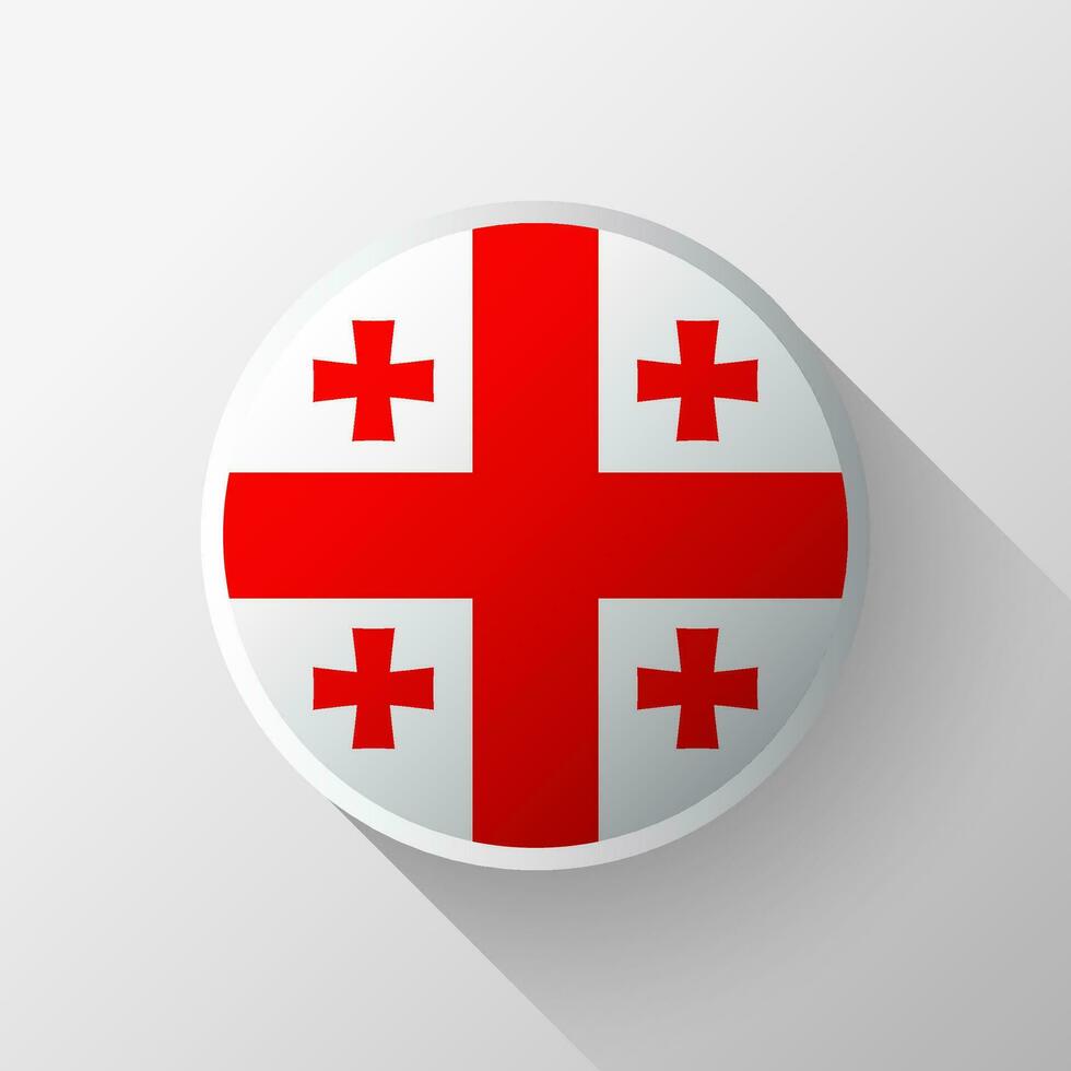 Creative Georgia Flag Circle Badge vector