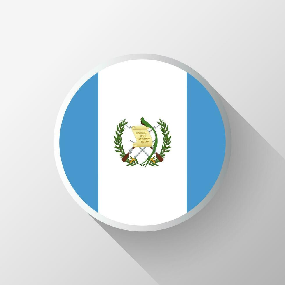 Creative Guatemala Flag Circle Badge vector