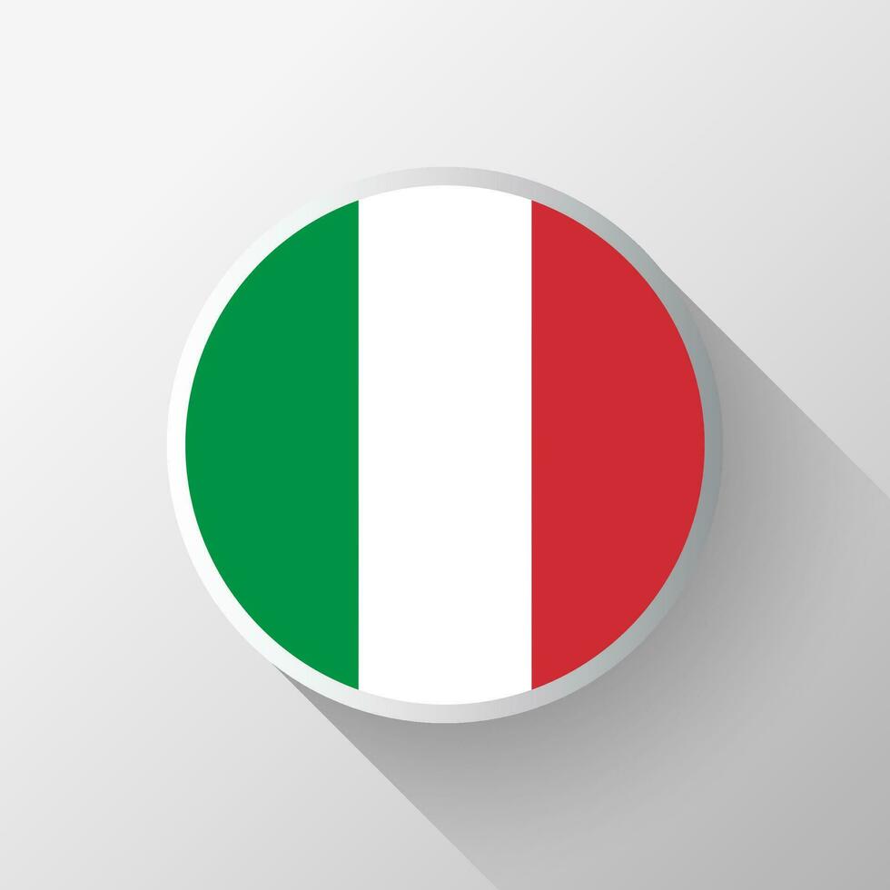 creativo Italia bandera circulo Insignia vector