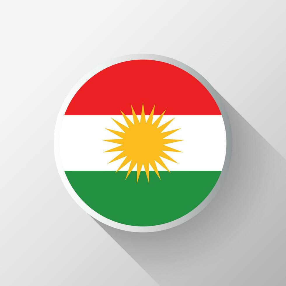 creativo iraquí Kurdistán bandera circulo Insignia vector