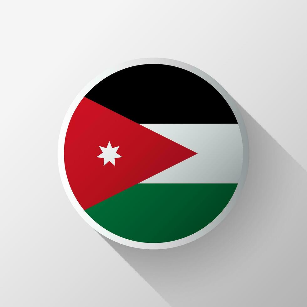 Creative Jordan Flag Circle Badge vector