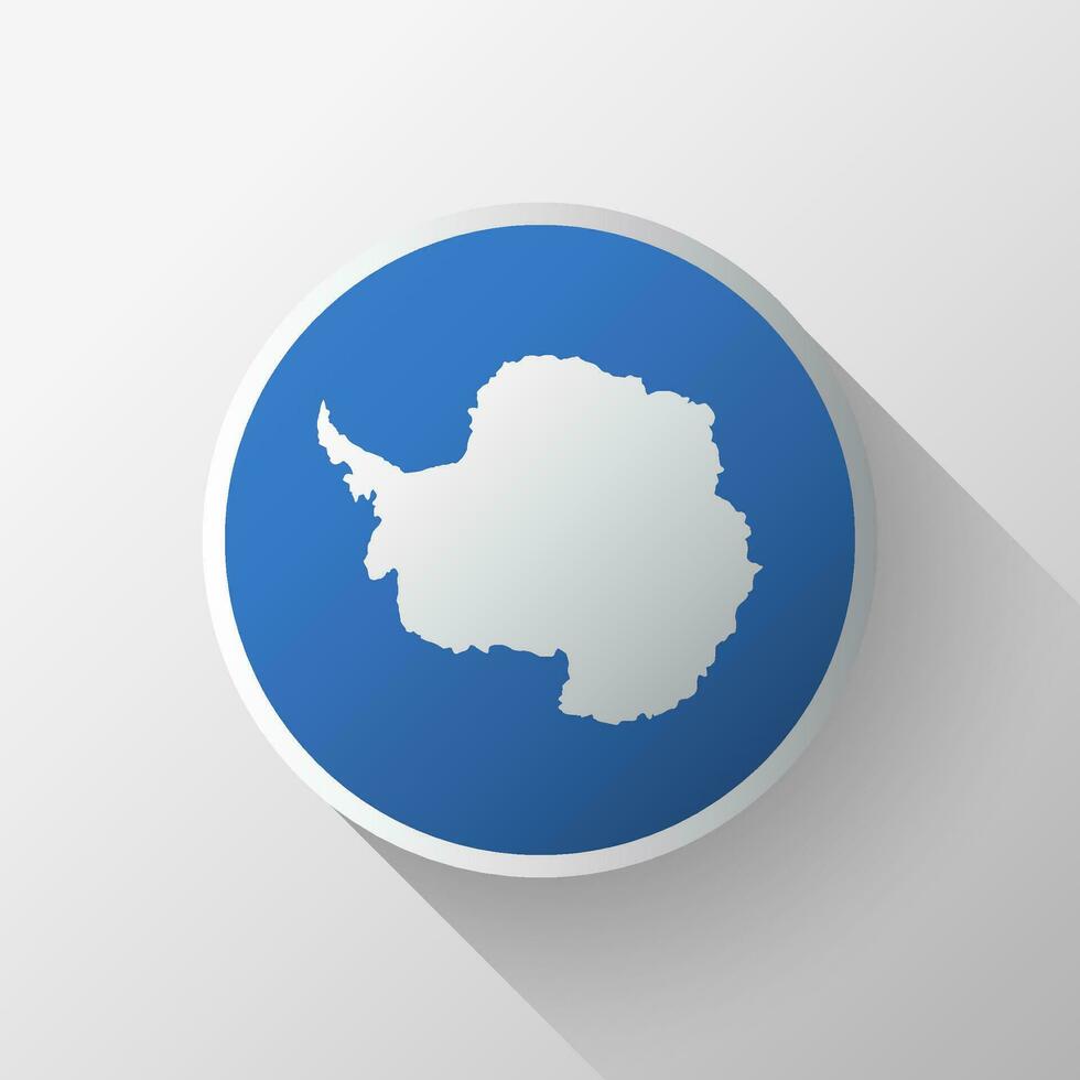 Creative Antarctica Flag Circle Badge vector