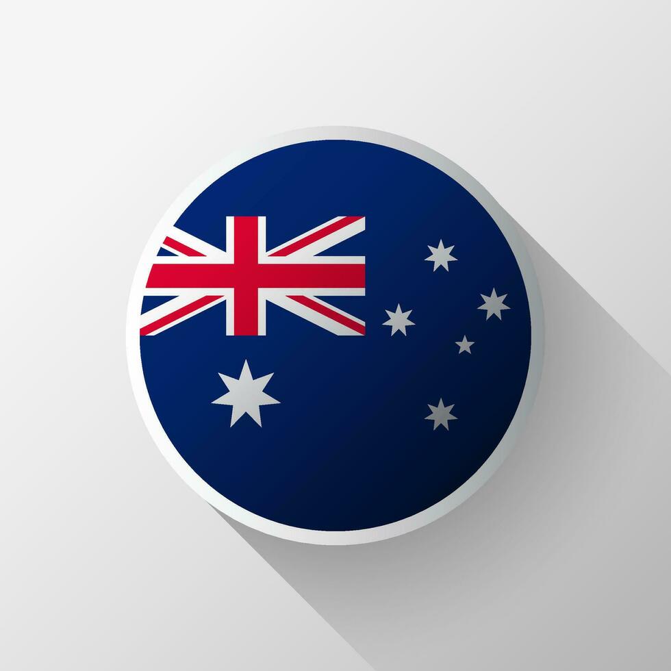 Creative Australia Flag Circle Badge vector