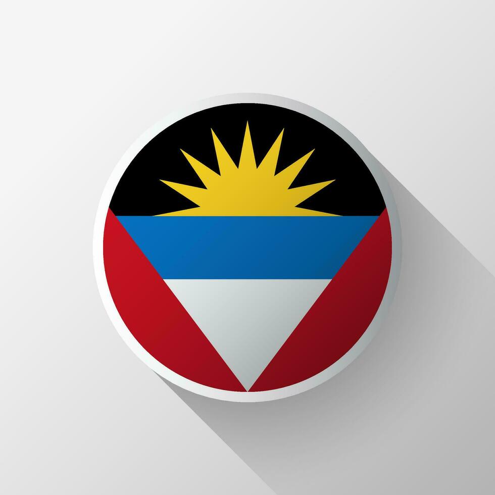 creativo antigua y barbuda bandera circulo Insignia vector