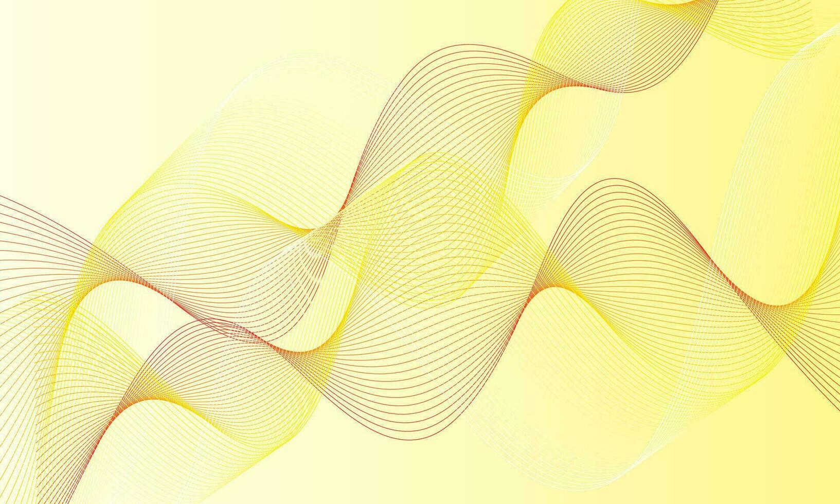 modern simple abstract seamlees red, yellow color wavy air line pattern art work on cream yellow color background vector