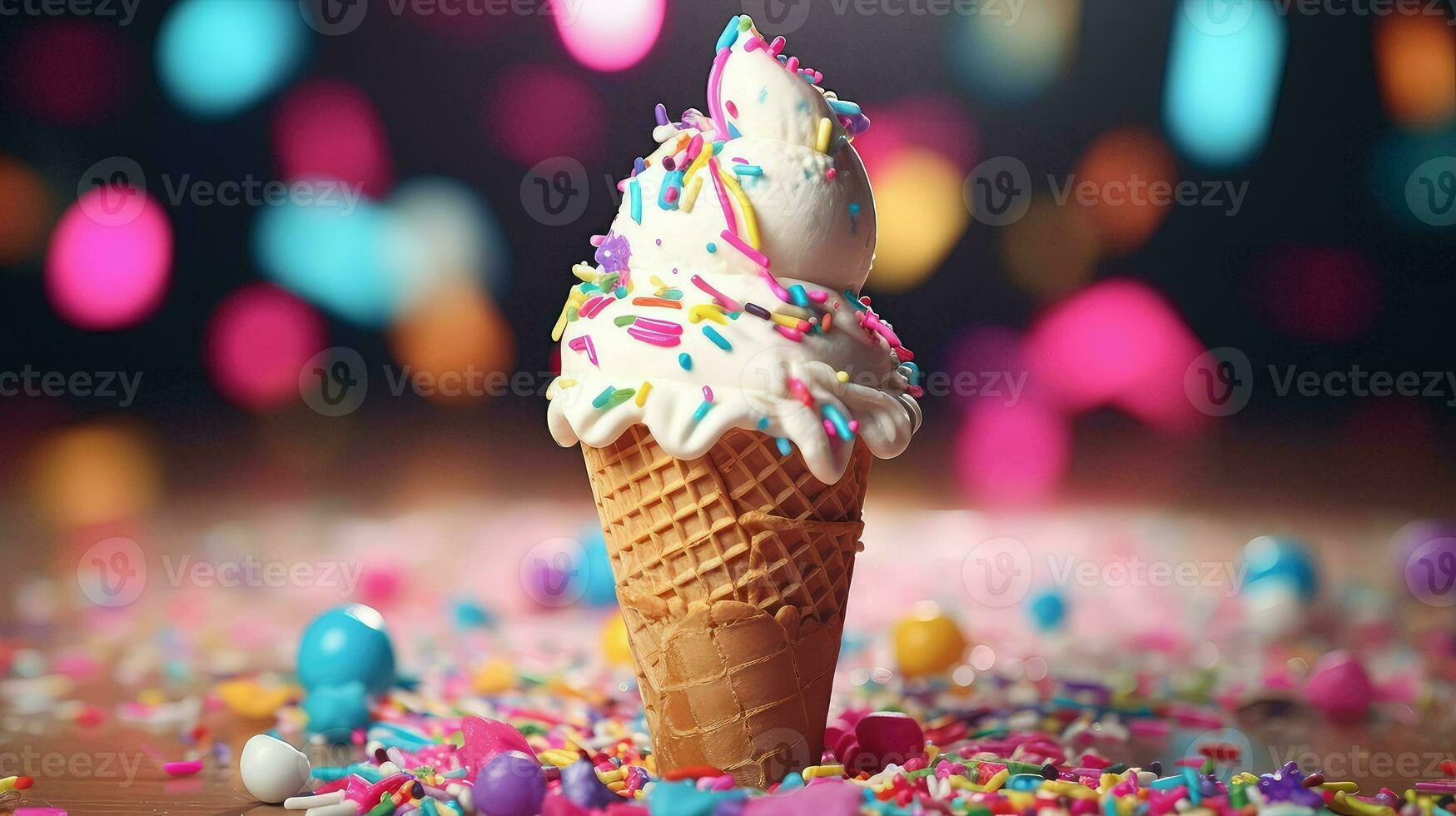 AI generated cookie product ice cream photo