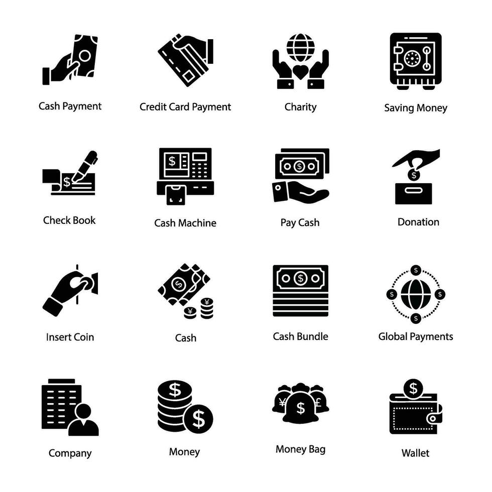 Pack of Money and Business Icons vector