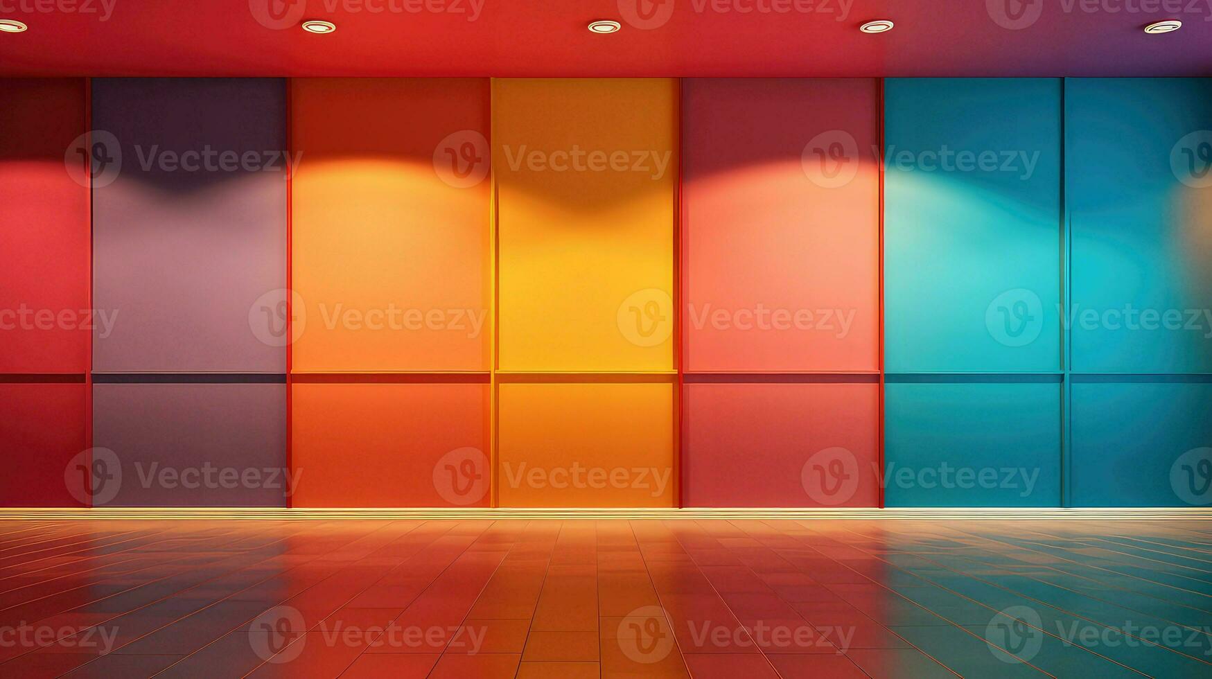 AI generated blank room empty background photo