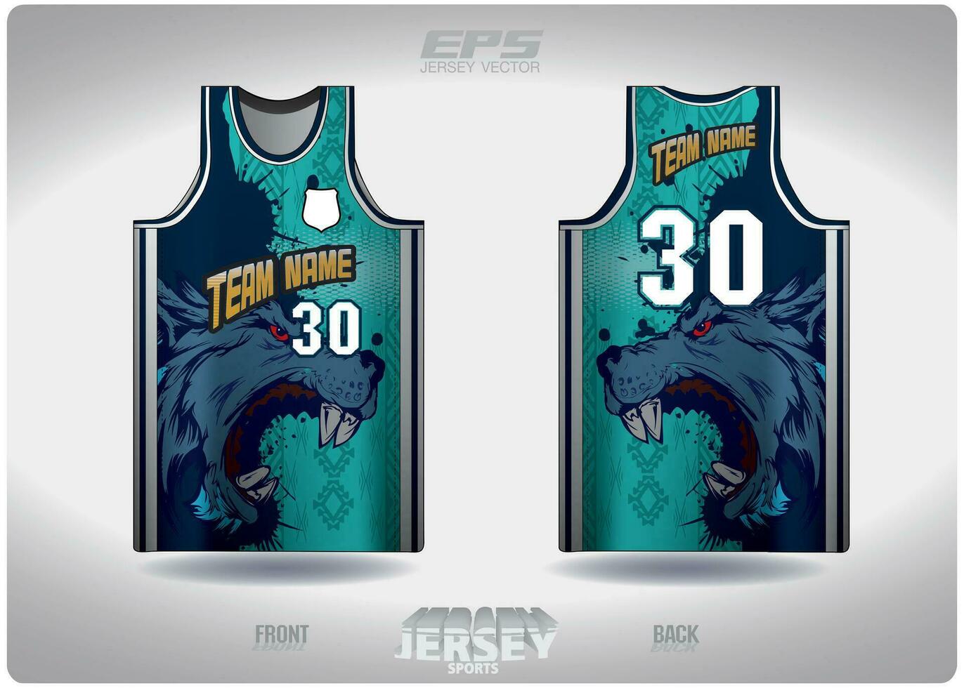 eps jersey Deportes camisa vector.manchado lobo modelo diseño, ilustración, textil antecedentes para baloncesto camisa Deportes camiseta, baloncesto jersey camisa vector