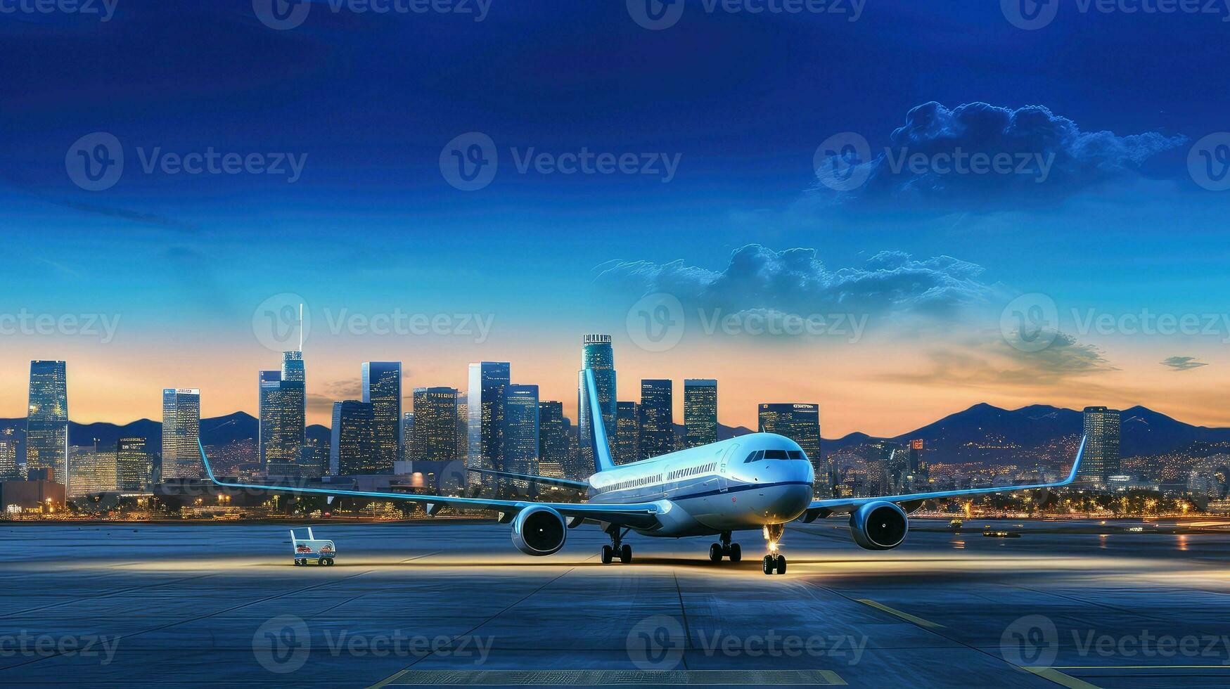 AI generated flight air airport background photo