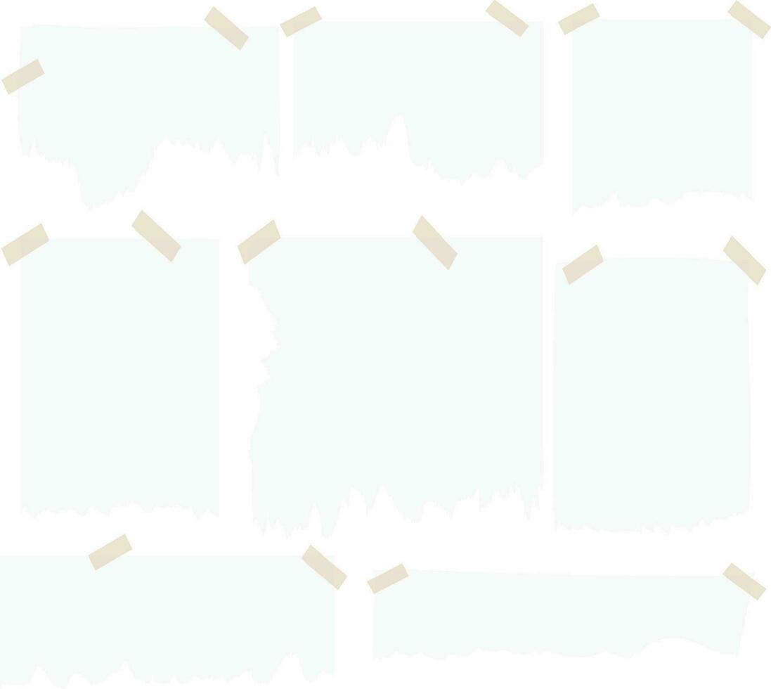paper Torn paper with tape icon vector