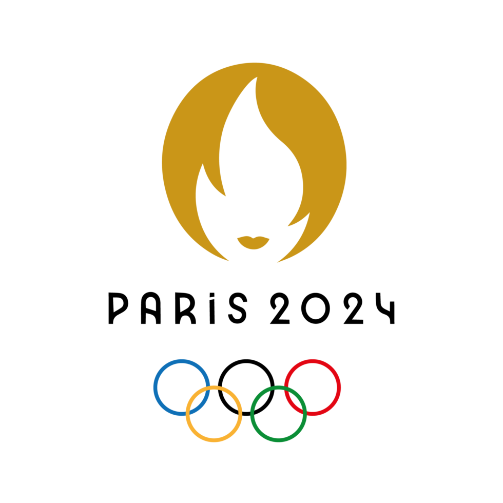 Sankt Petersburgo Rusia - 12 28 2023 oficial logo de verano olímpico juego en París 2024 png