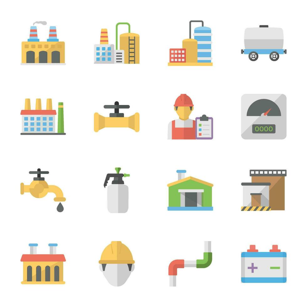 Pack of Industrial Flat Vector Icons