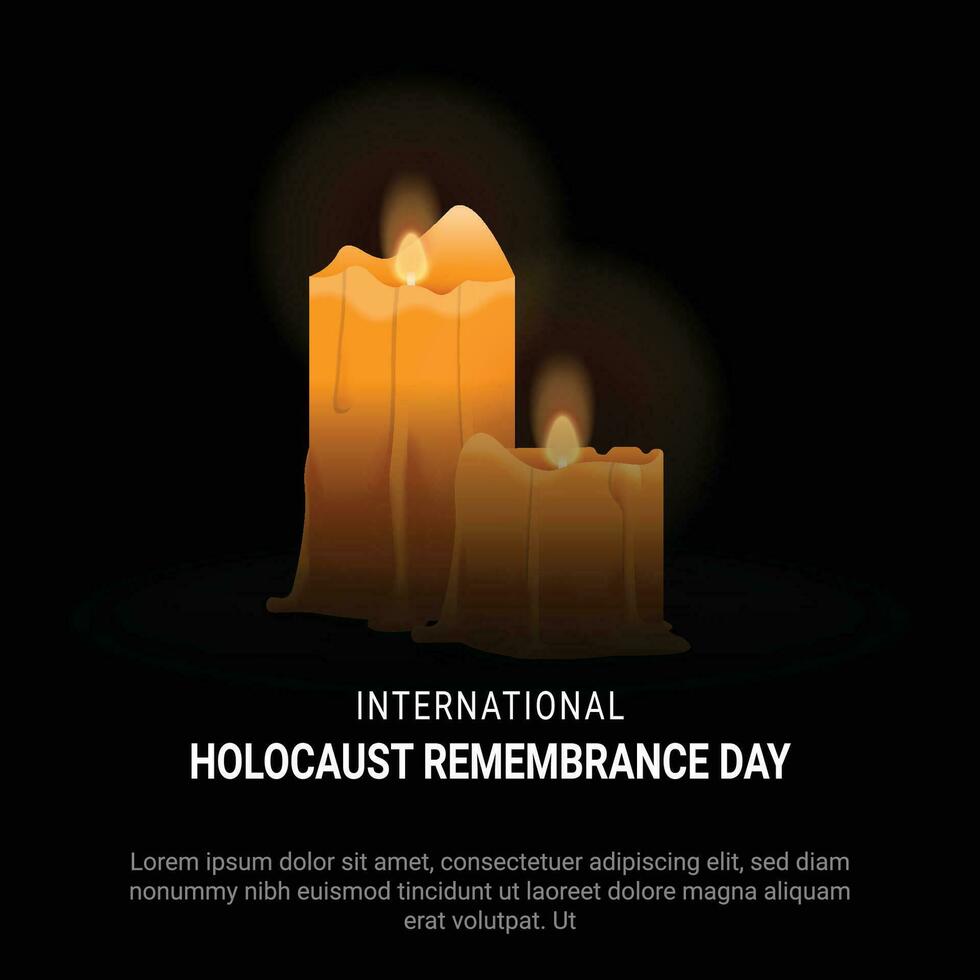 internacional holocausto holocausto día antecedentes. vector