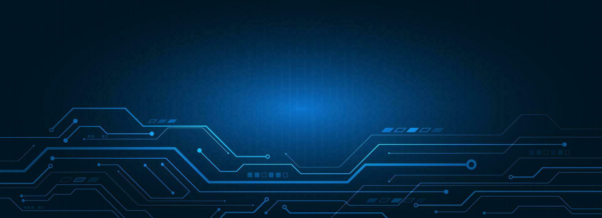 Futuristic technology processing background glowing circuit board vector