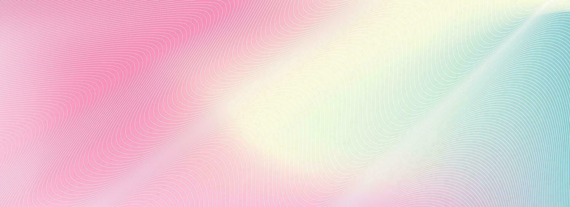 Pastel gradient background with blended lines. vector