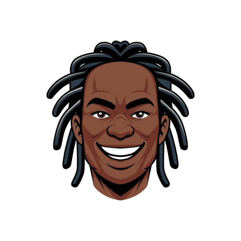 African American portrait vector. vector
