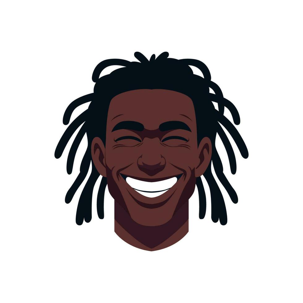 African American portrait vector. vector