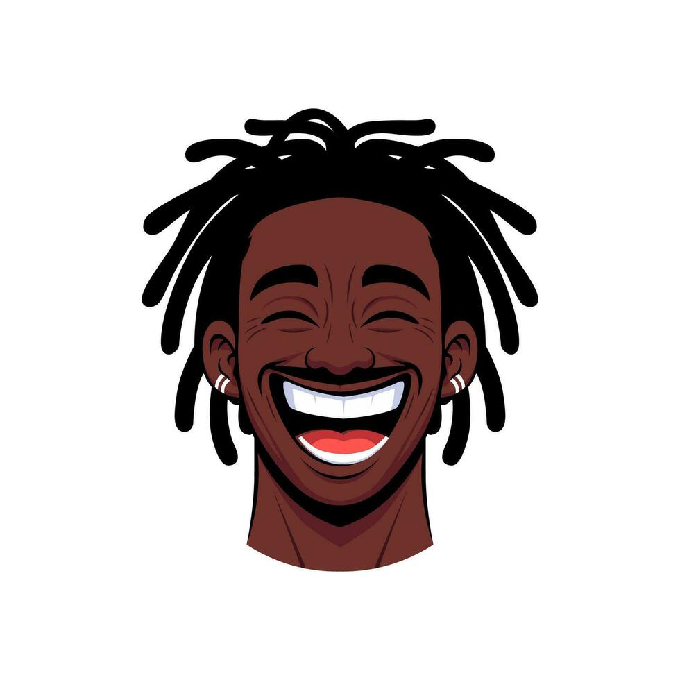African American portrait vector. vector