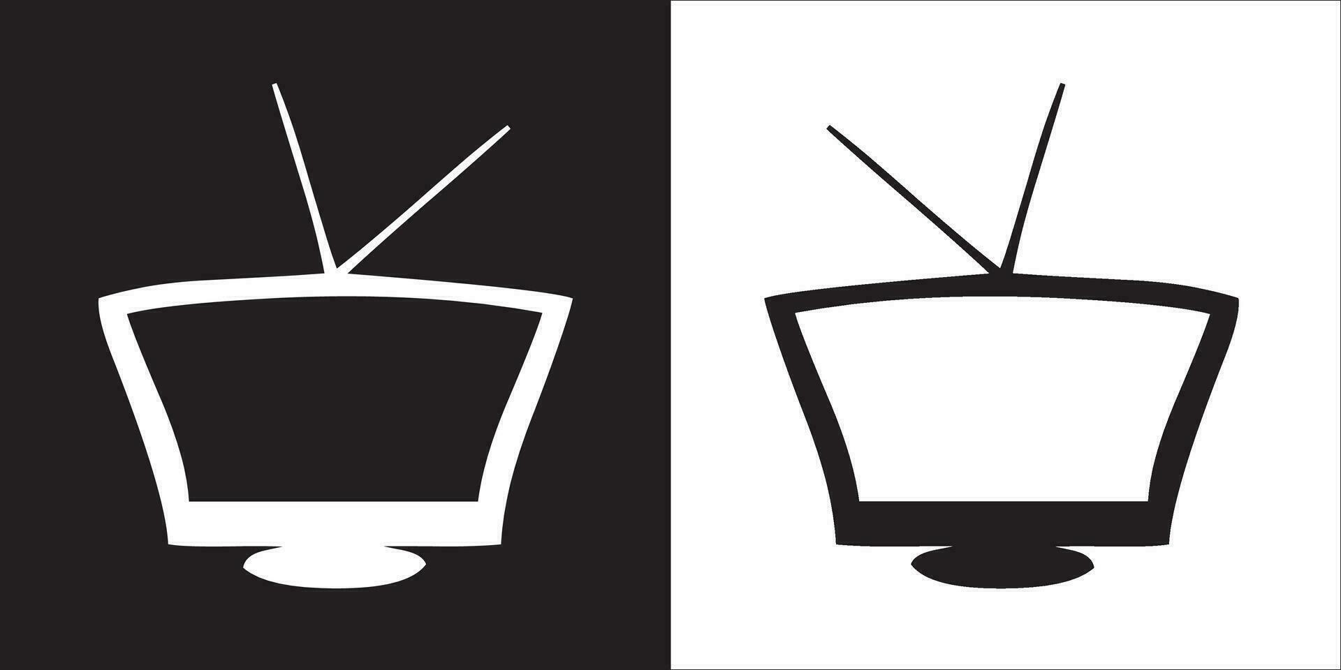 Illustration vector graphics of television icon