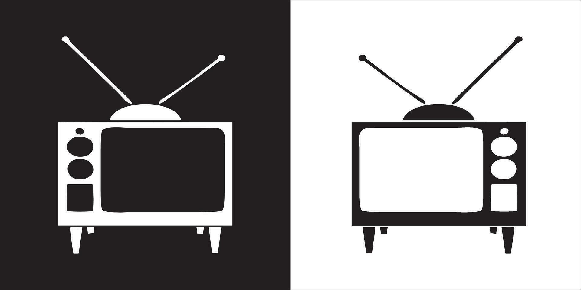 Illustration vector graphics of television icon