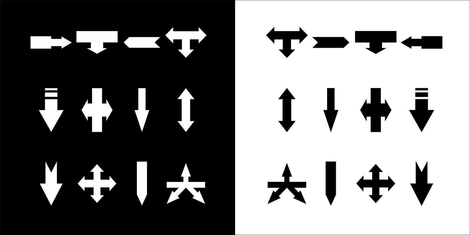 ilustración vector gráficos un conjunto de flecha íconos