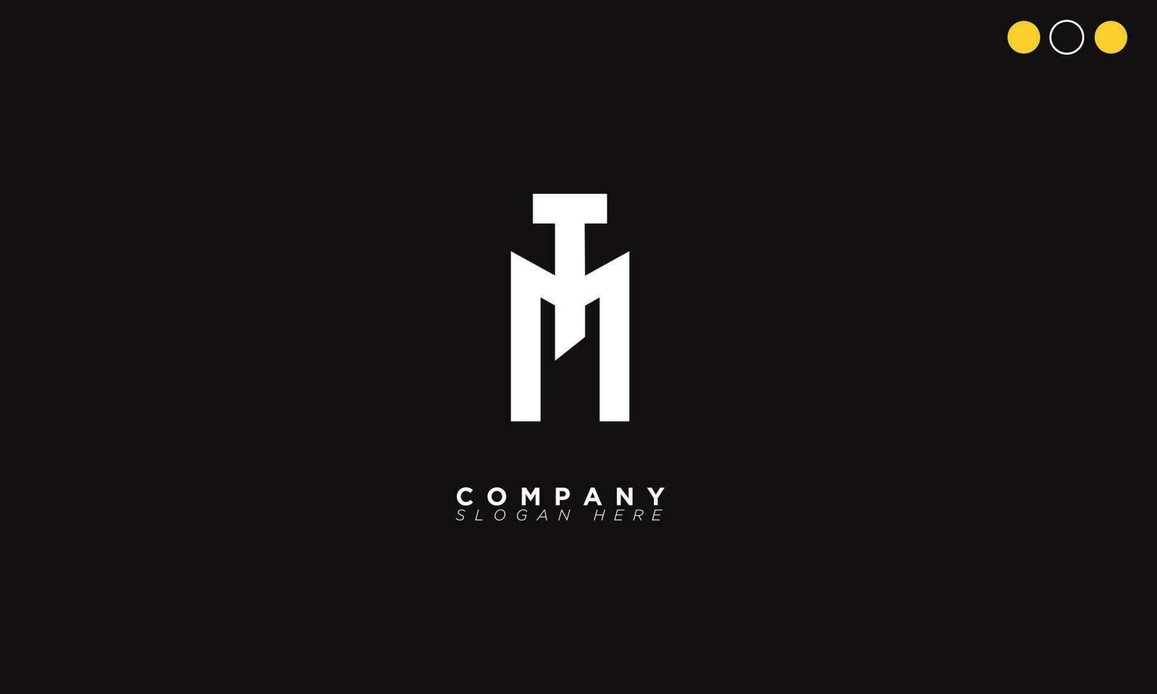 MT Alphabet letters Initials Monogram logo TM, M and T vector
