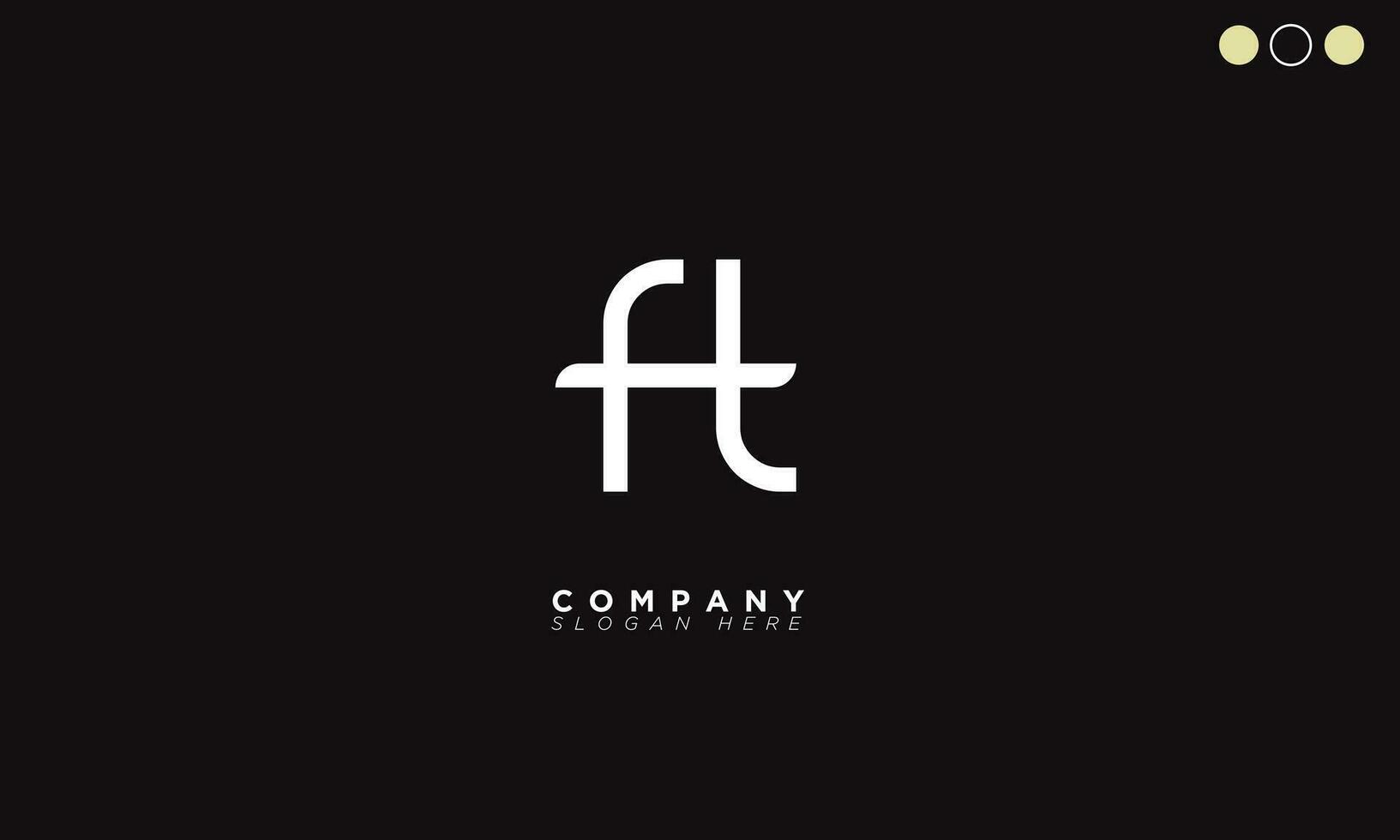 FT Alphabet letters Initials Monogram logo TF, F and T vector
