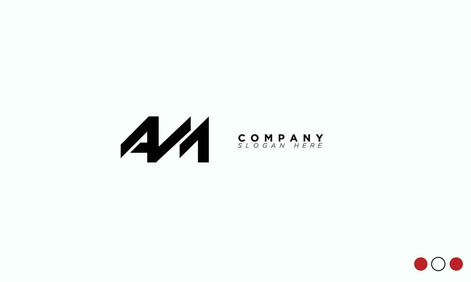 AM Alphabet letters Initials Monogram logo MA, A and M vector