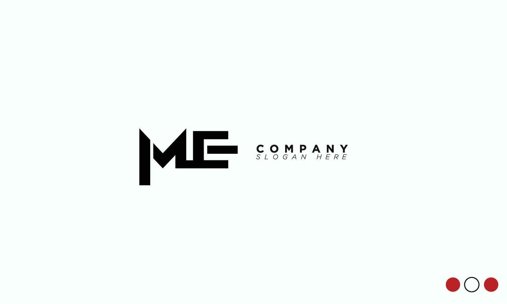 ME Alphabet letters Initials Monogram logo EM, M and E vector