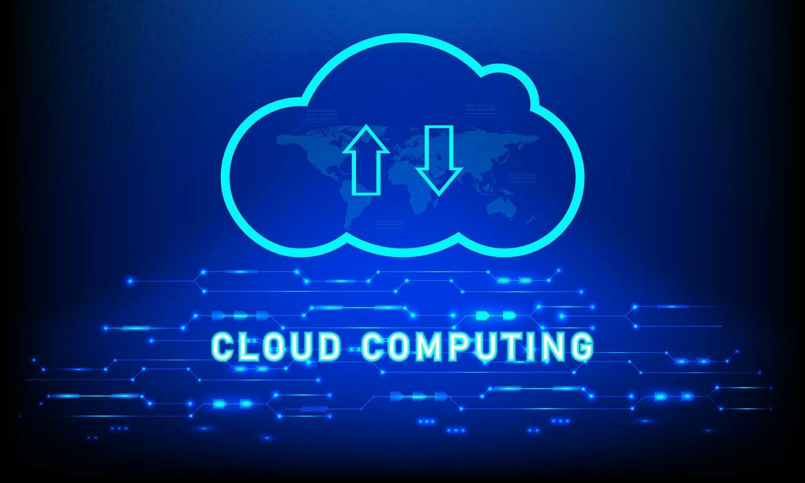Cloud computing technology concept, vector illustration