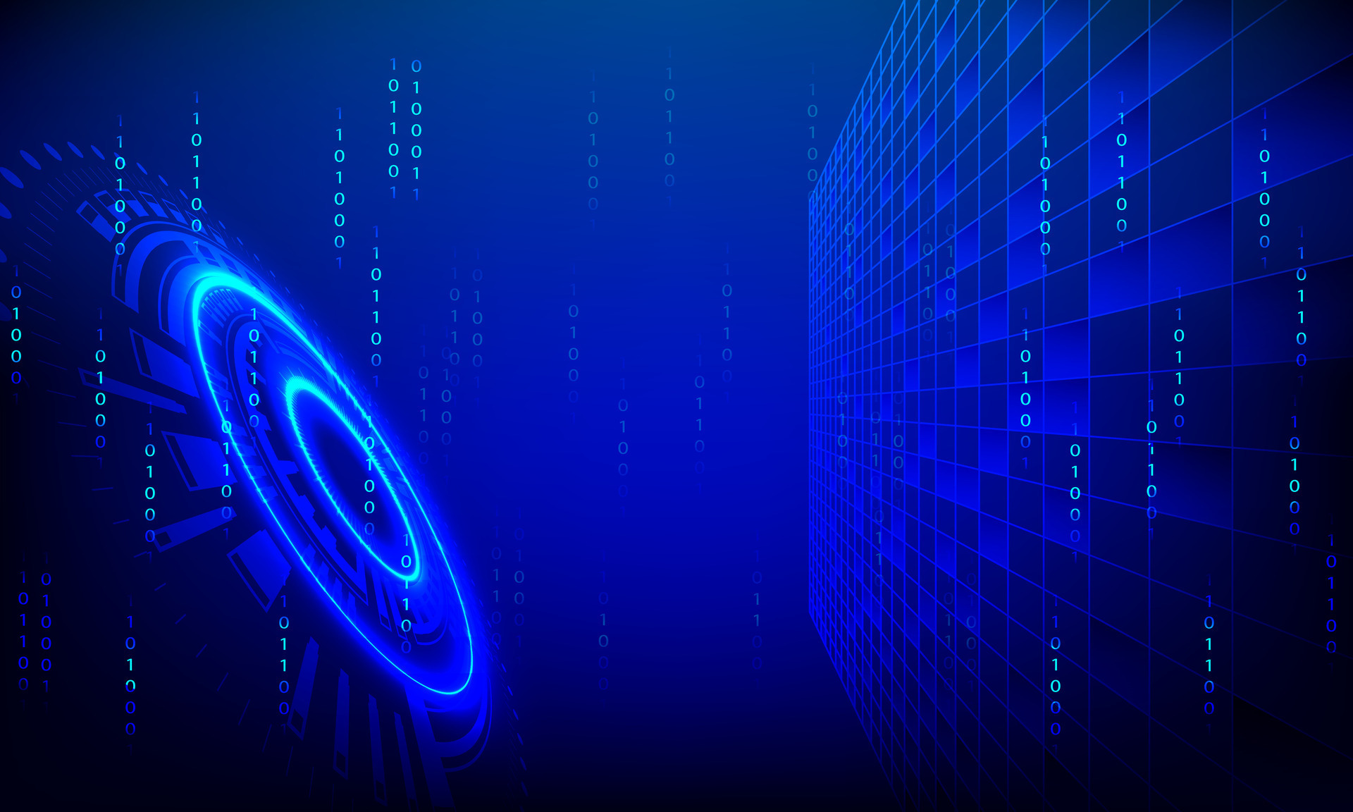 Abstract technology background with binary code. Vector illustration ...