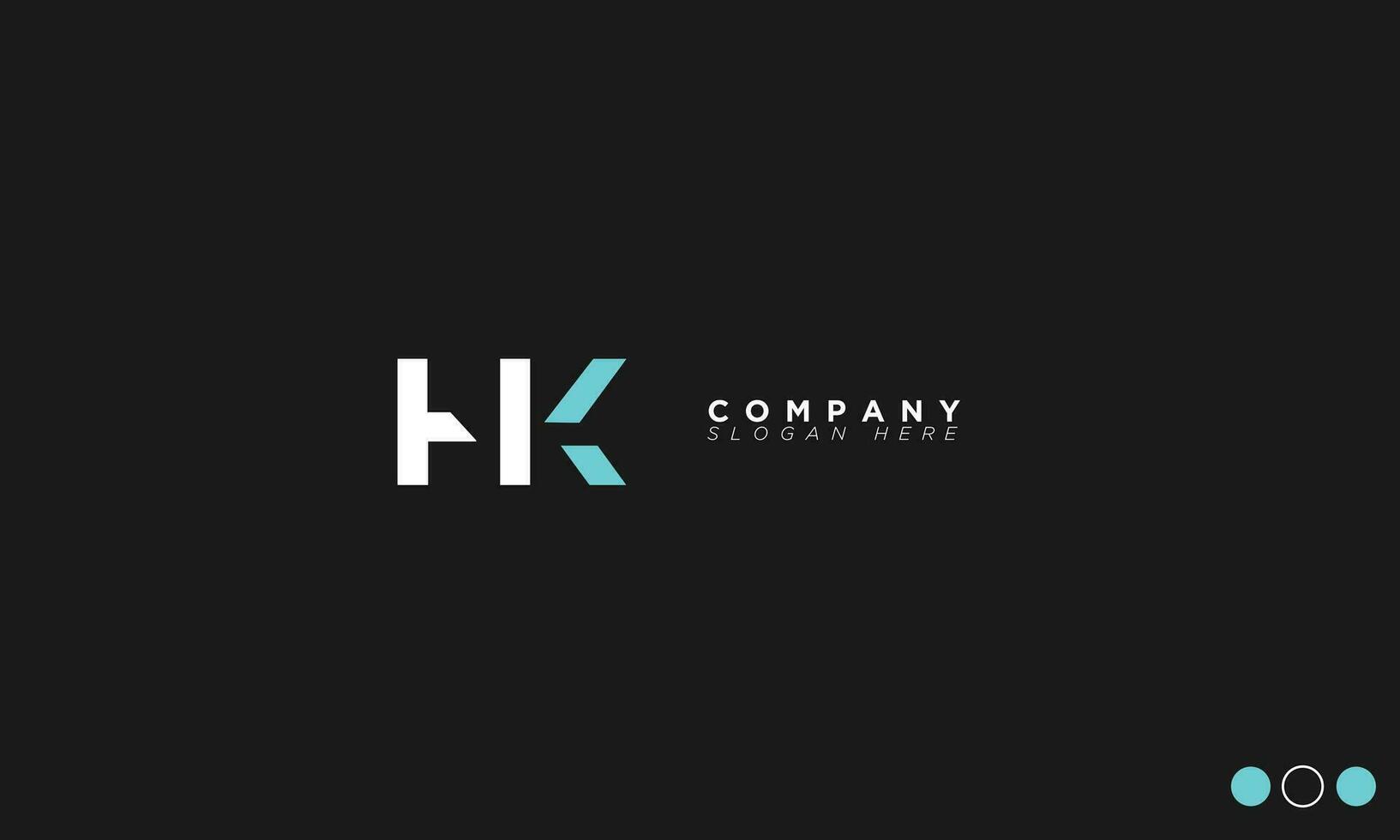 HK Alphabet letters Initials Monogram logo KH, H and K vector