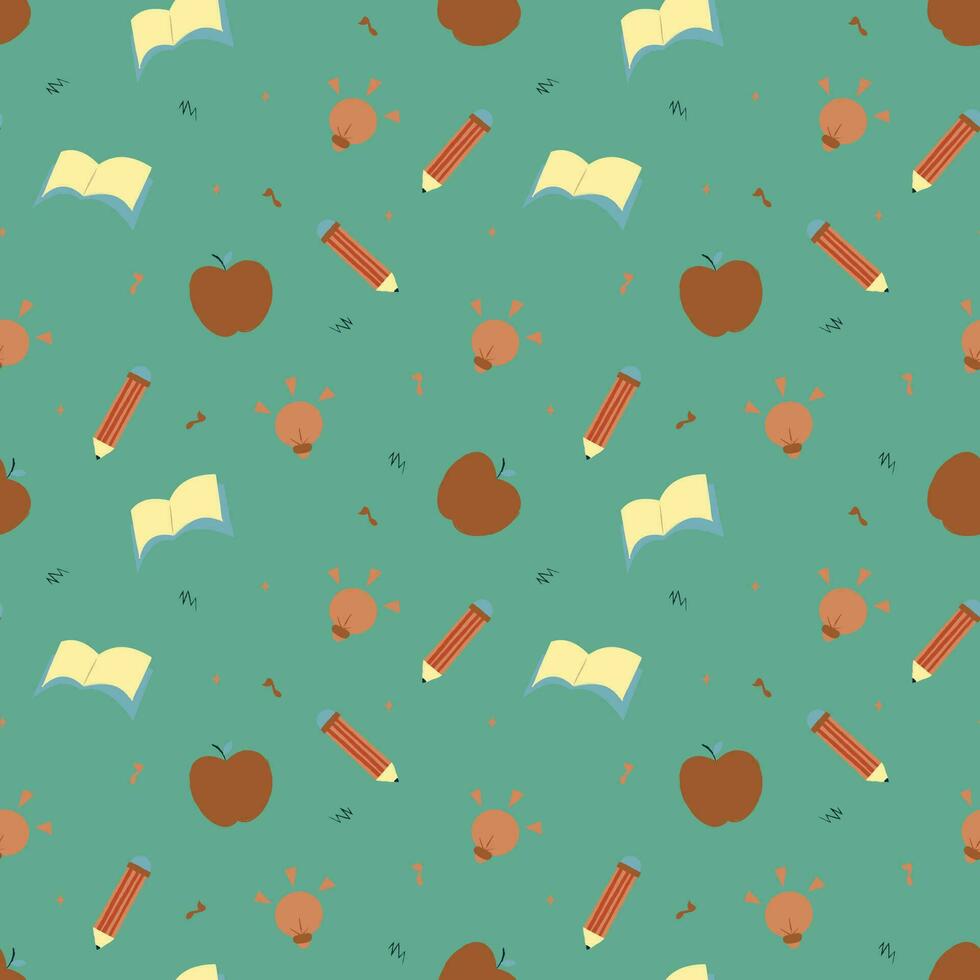 Hand drawn education seamless pattern. vector