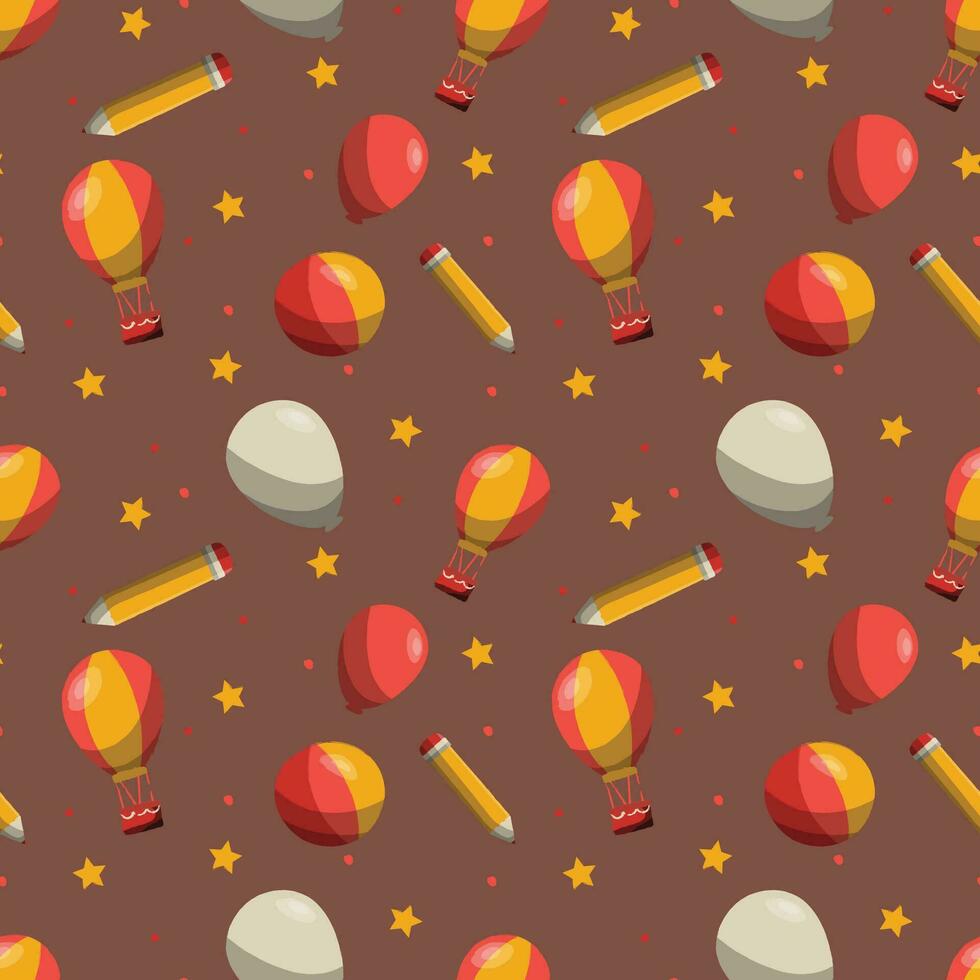 Hand drawn education seamless pattern. vector