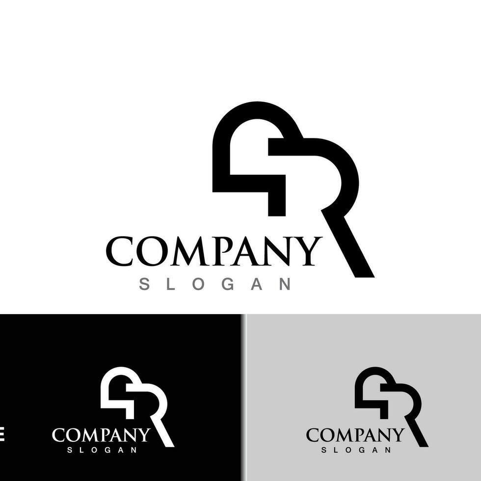 Minimalist AR, Letter Logo, simple and Luxury Icon Vector business identity design Template