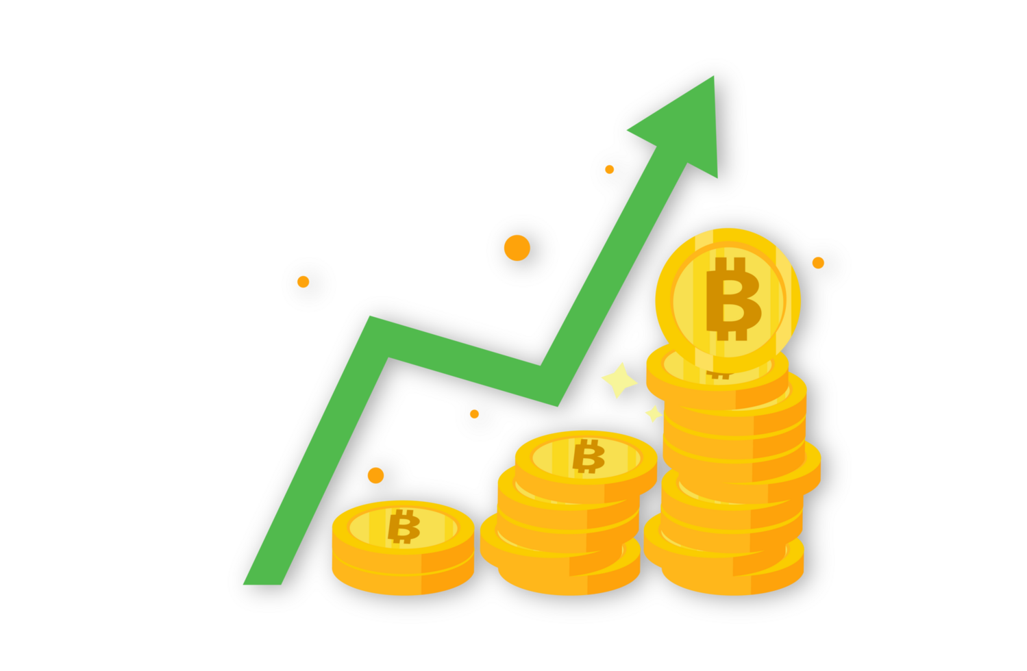 currency exchange rates, gold coins with arrows and transparent background png