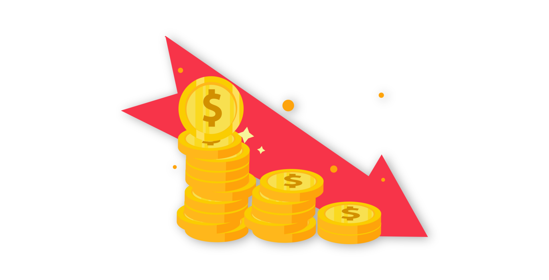 currency exchange rates, gold coins with arrows and transparent background png
